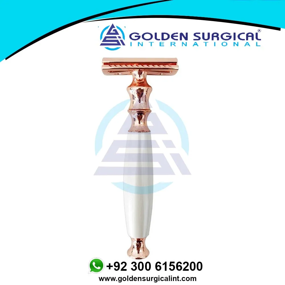 Rose Gold Vintage Shaver Styling Shaving Knife Manual Shaver Best Quality Shave Bamboo Handle Shaving Safety Razor