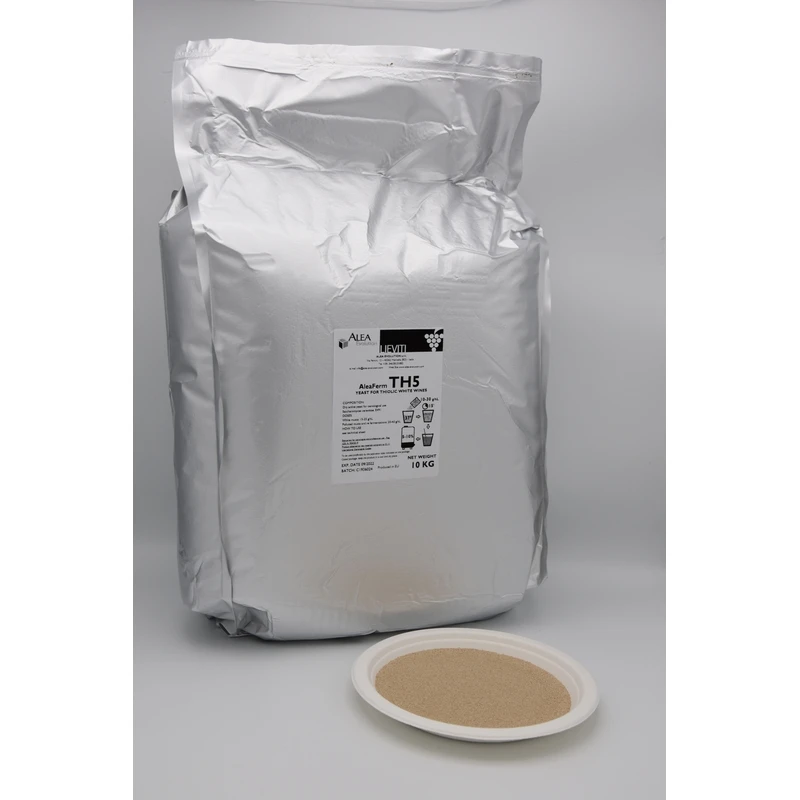High Quality Made In Italy ALEAFERM TH5 Wine Making Yeast For Alcohol Fermentation Enhance Aromatic Peculiarities 10 kg Bag