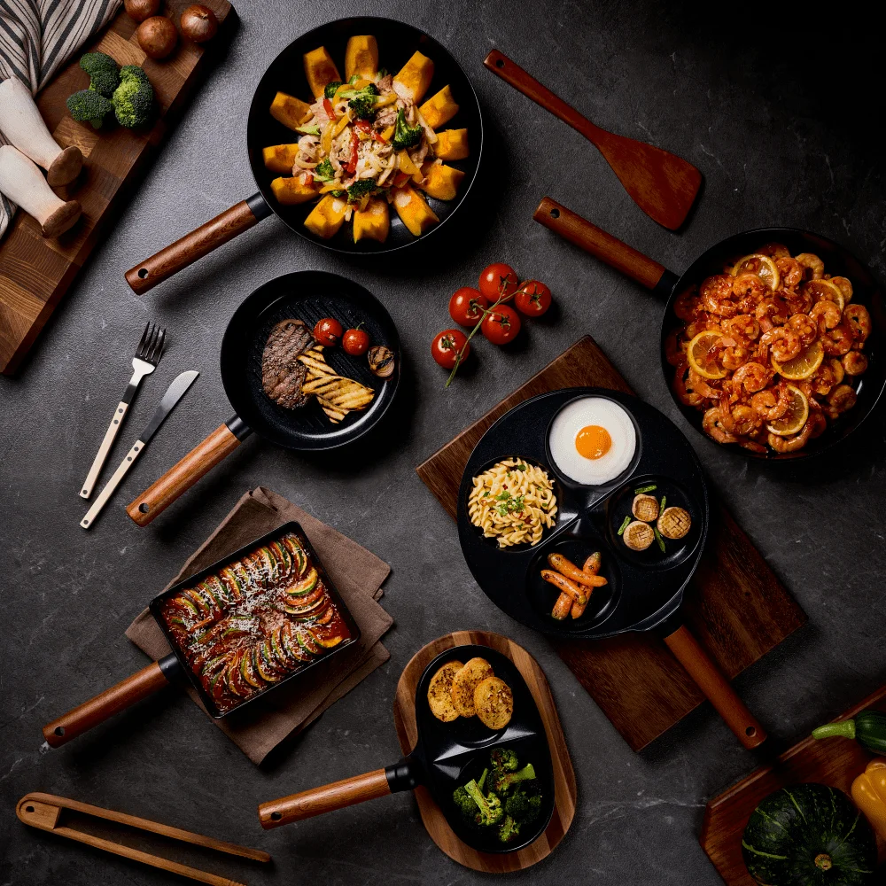 TrueCook Black Collection Premium Cookware Set with Ceramic Coating IH Induction