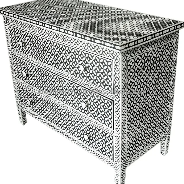 Manufacturers Of Bone Inlay Chest Of Drawer Floral Design Handmade Bone Inlay Dresser Drawer Home Decorative Furniture