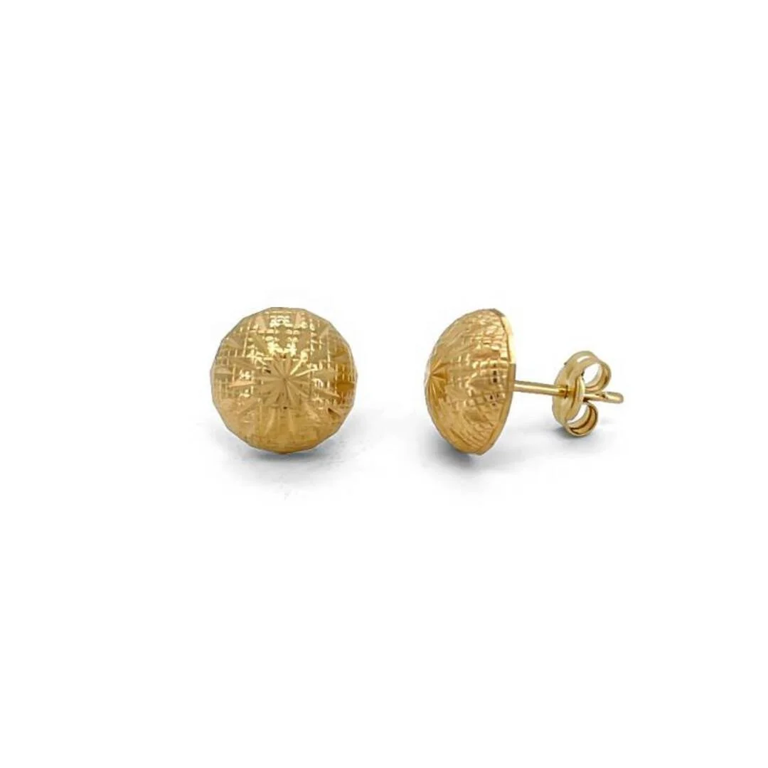 14K Real Gold Butterfly Earrings  Classic Carved Design for Women  Spanish Craftsmanship  Everyday Wear Special Occasions