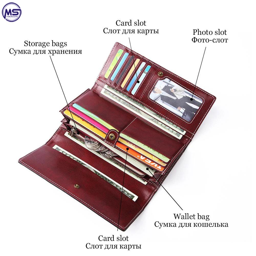 Premium High Quality Cheap Price 2022 Women Custom Size Outdoor Wear Women Leather Wallets