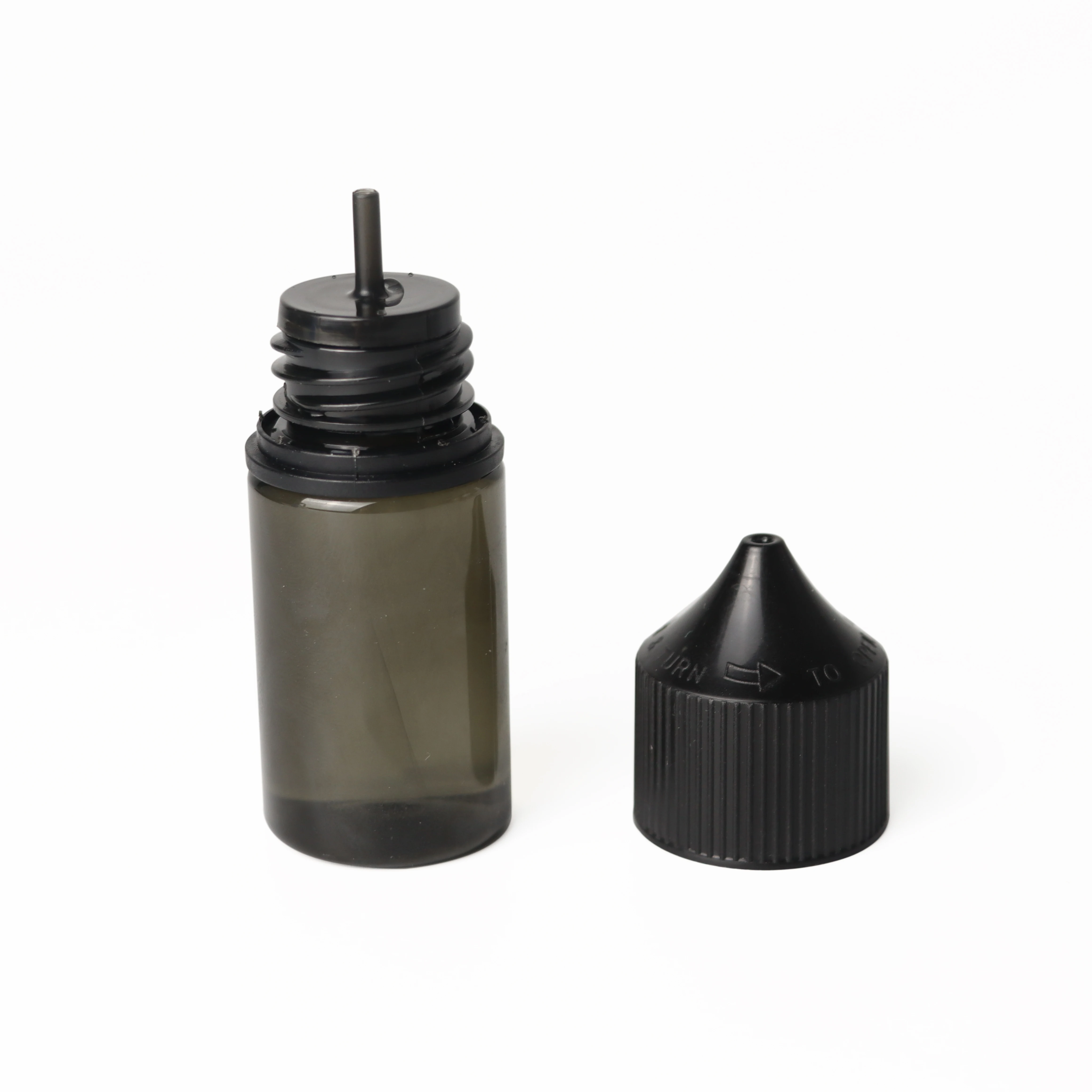 30ml Plastic Pet Transparent Black Liquid Eye Drop Bottle Essential Oil Squeeze Dropper Bottle