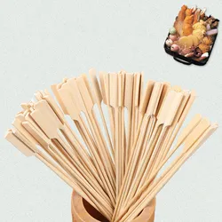 Reasonable Price Bamboo flag Skewer Barbecue Tools Fruit Stick BBQ Skewer Maker For Party Use For Sale