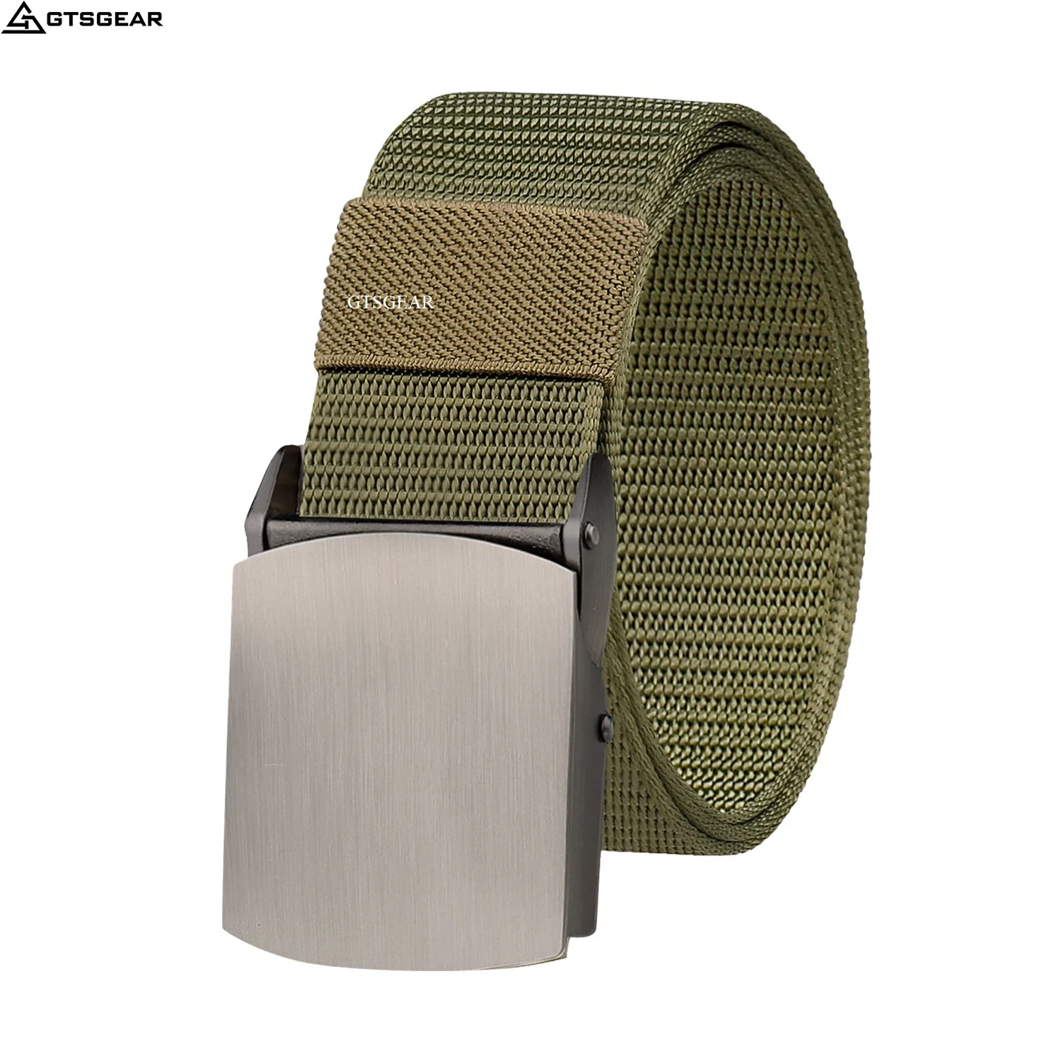 BL37 men simple canvas belts OUTDOOR SPORTS training smooth buckle tactical outdoor belt hiking riding