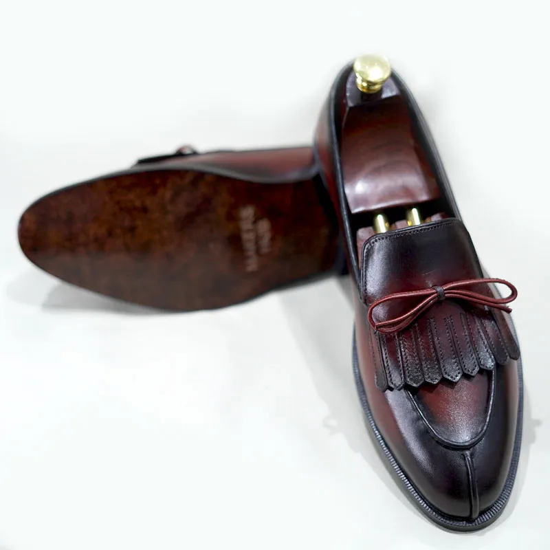 Мужские кожаные туфли на шнуровке