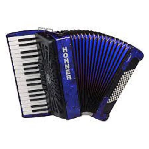 ORIGINAL BEST AUTHENTIC - Bravo III 72 Accordion with Blue Bellows Black