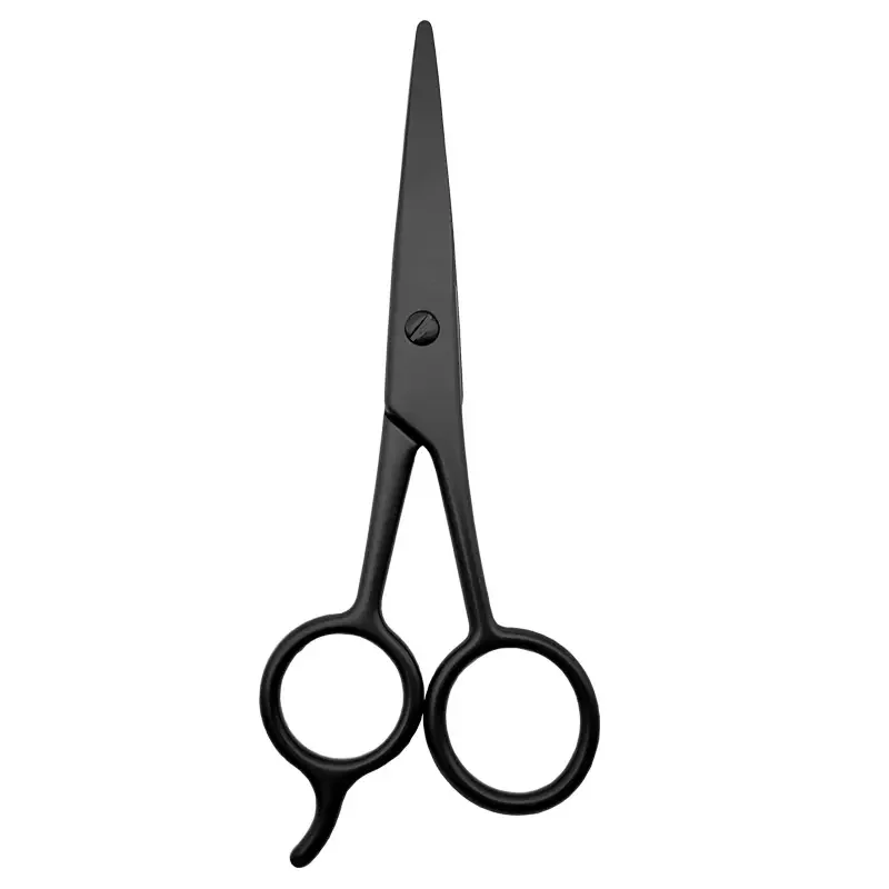 Stainless Steel Facial Hair Scissors Straight Barber Razor Rubber Salon Mustache Eyebrow Trimming Beard Thinning Scissors