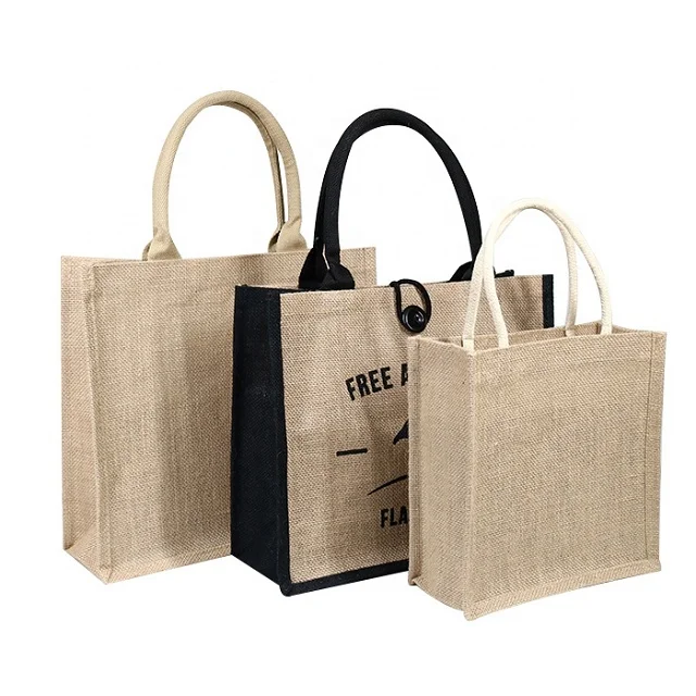 Custom jute tote bag/jute shopping bag/bolsas de yute