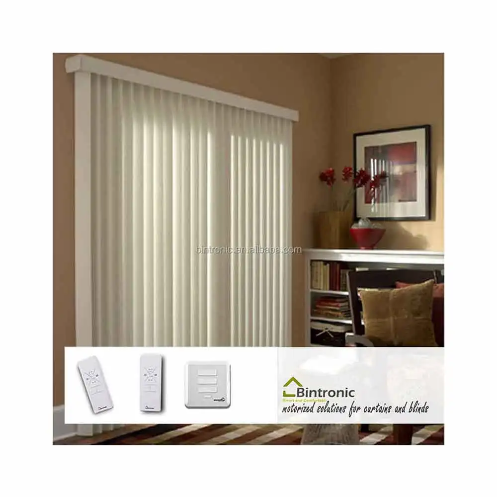 Bintronic Taiwan Aluminum Rail For Motorized Vertical Blinds Vertical Curtain Rods In Dubai