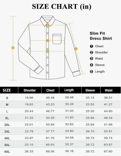 Belief Long Sleeve Button Up Shirts Solid Slim Fit Casual Business Formal Dress Shirt