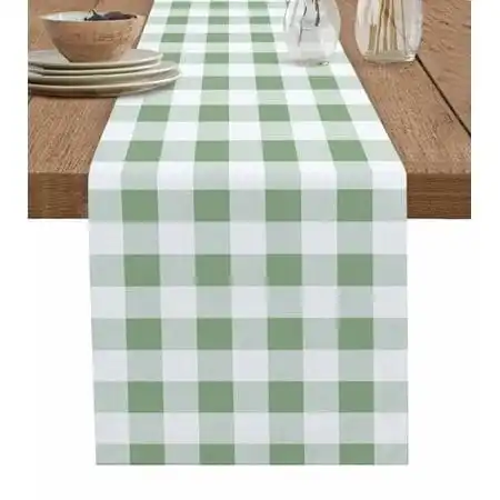 Best Price Online Home Stylish Luxury Dining Decor  Woven Checkered Cotton Table Runners Unique  Designs Buy Now!