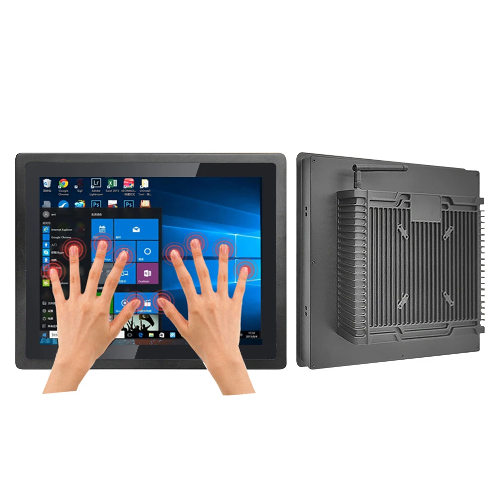 IP65 Waterproof Fanless Industrial PC 10 10.4 12.1 15 17 Inch ipc Linux Embedded Touch Screen All in One Computers Panel Pc
