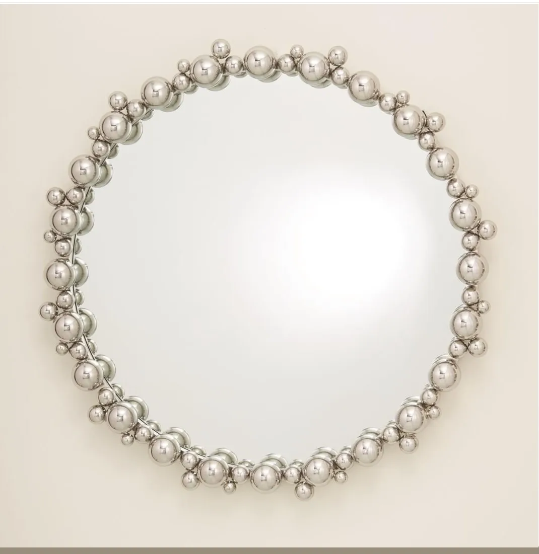 Modern Wall Mirror For Home Hotel Living room Bathroom decoration Metal mirror Frame Oval Shape frame design Wall Mount hanging
