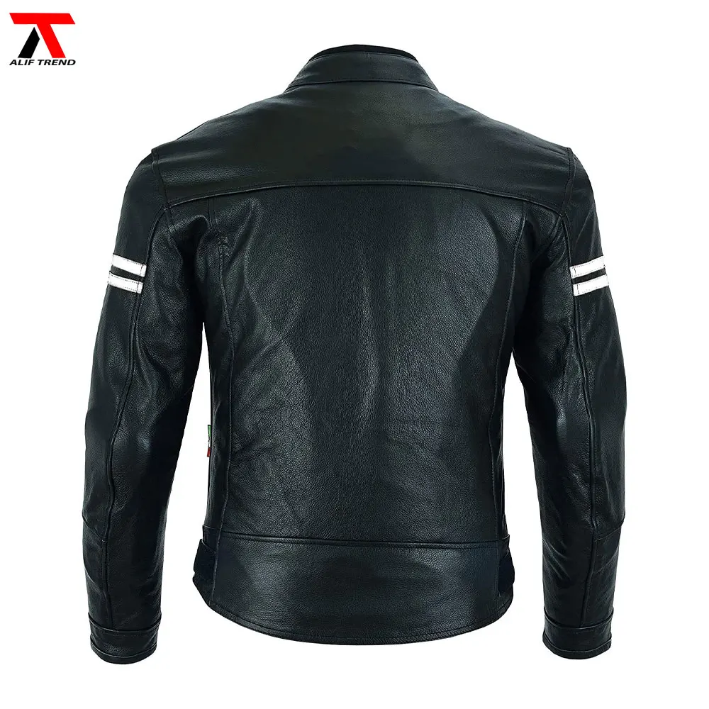 Custom Made Motorcycle Riding Jackets New Men Style Armor AC Approved Protection Motorbike Leather Jacket for Men Sportswear