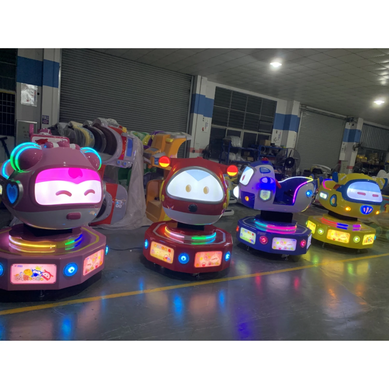 Coin Operated Park Swing Car Game Machine Kiddie Rides Mall Newest Kids Cars Electric Ride Bumper Car with Screen