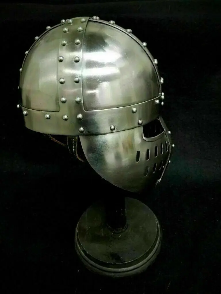 Medieval Viking Norse Helmet Templar Knight Armor Costume Helmet Spangenhelm