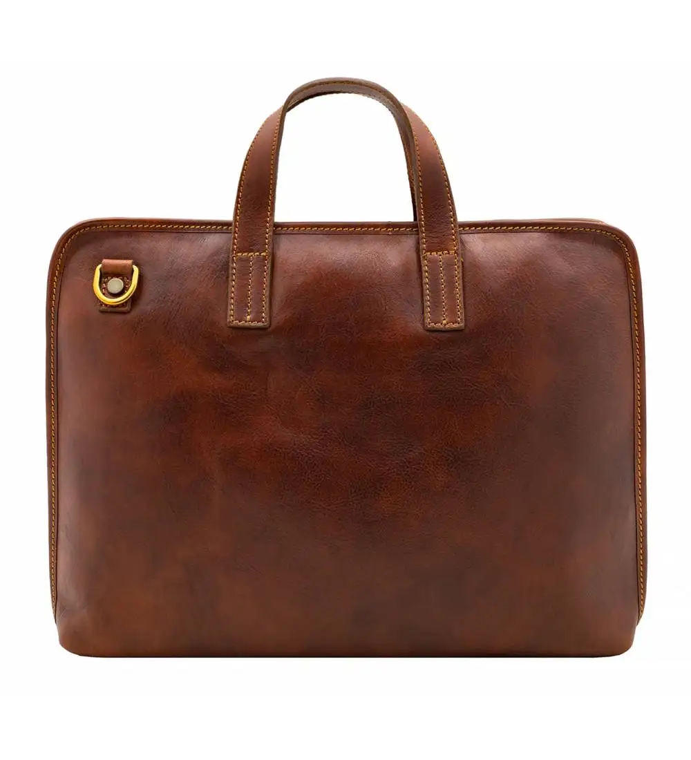 Laptop Briefcase Computer Case Leather Women Messenger Bag