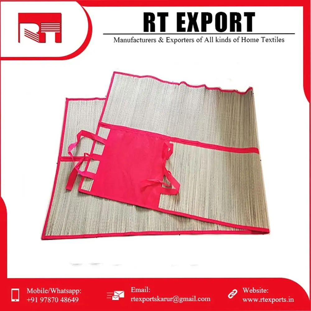 Outdoor Extra Large Cotton Straw Beach Mat Natural Material Foldable Straw Beach Mat Lightweight Straw Beach Mat