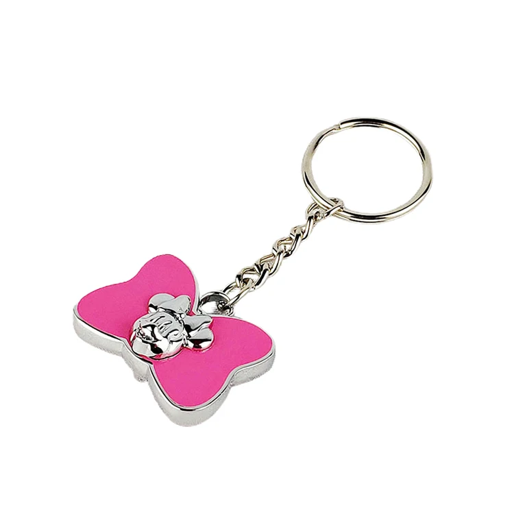 Hot Sale Mickey Mouse Keychain Kawaii Minnie Bag Pendant Ornament Toy Custom Metal Keychains
