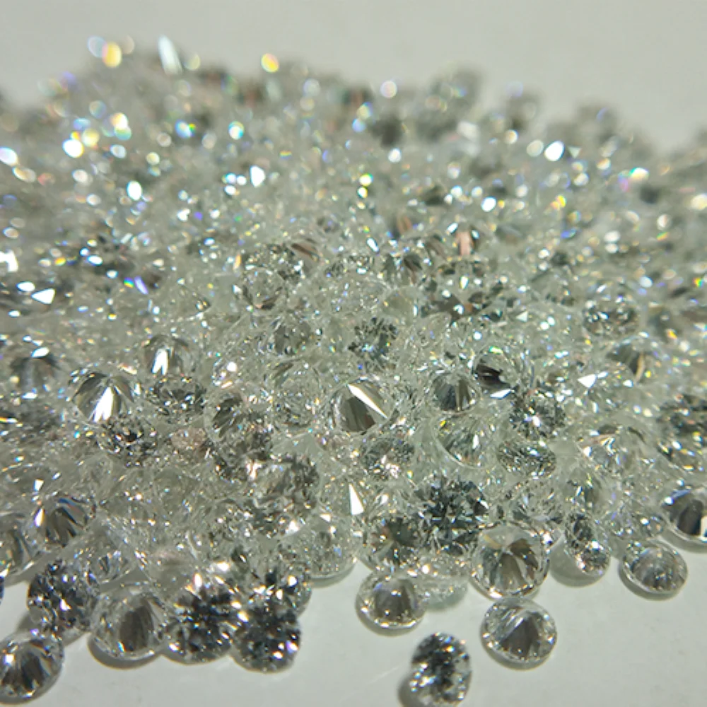 Hot Sale DEF Color VVS Loose Diamond HPHT Crushed Stone Round Cut Created Polished Lab Grown Diamond