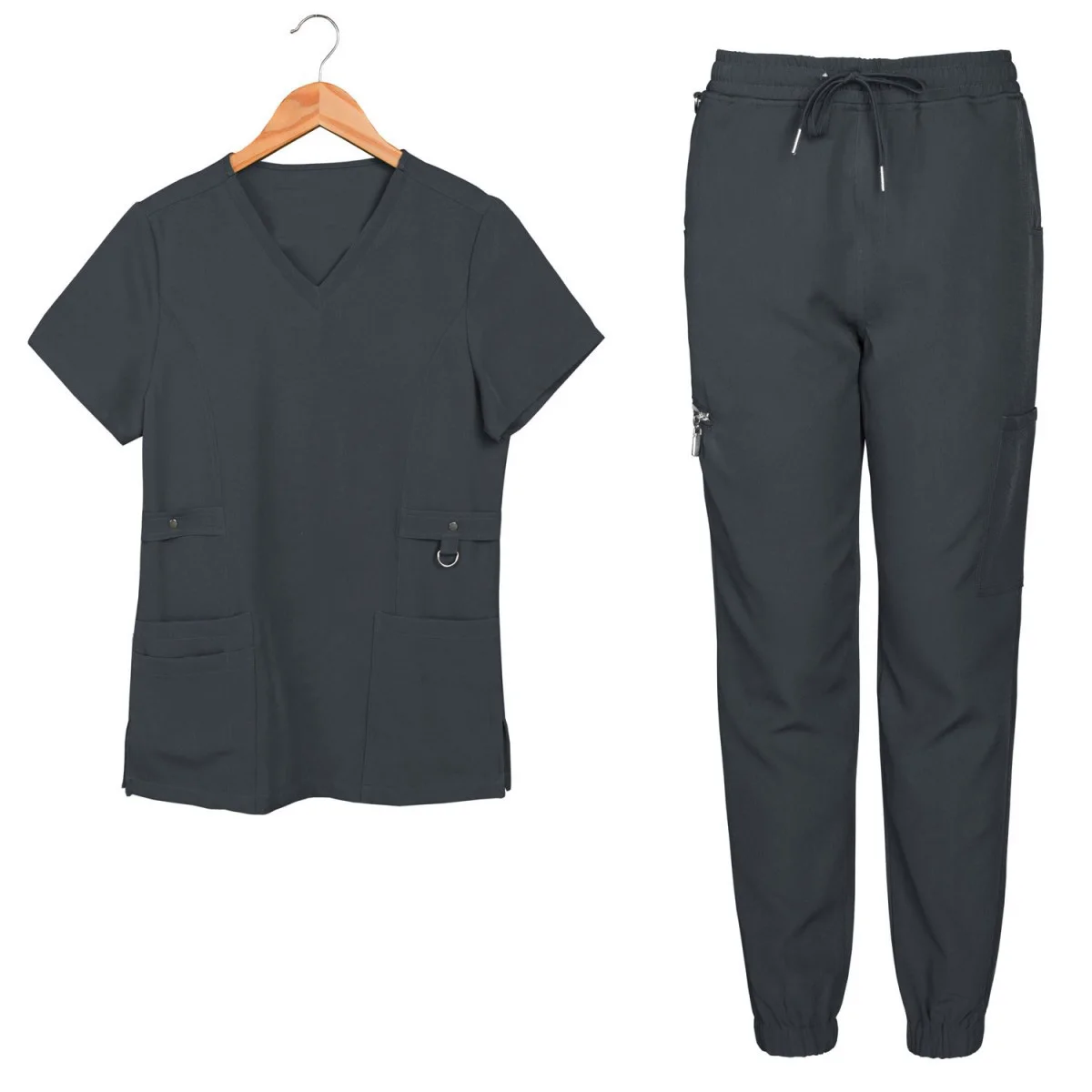 Casual Nurse Uniform White Color Nursing Scrub Women Uniform Pet Clinic Pocket Protection Doctor Work Clothing Hospital Uniform