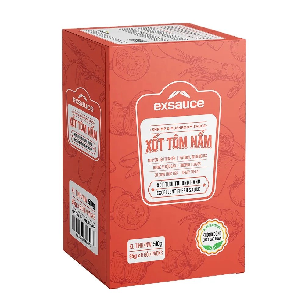 Premium Flavor Seasoning Sauce Box Shrimp &Mushroom Exsauce Natural Taste Ready-to-eat Vietnam food