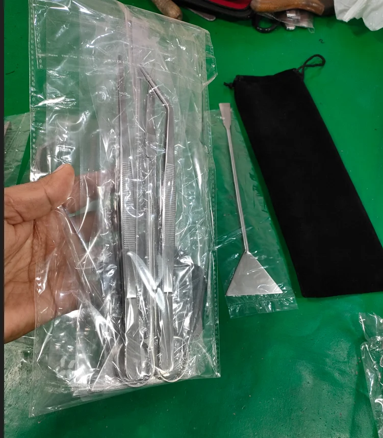 Long Stainless Steel Aquarium Aquascaping Tools Kit  Aquatic Plant Tweezers Scissors Spatula Landscaping Cleaning Tool Set