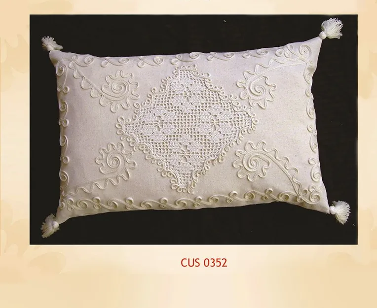 Premium Quality 100% Turkish Cotton Pillowcase Handcrafted Lace Detailed Decorative Sofa & Home Product Best Worldwide Shipping