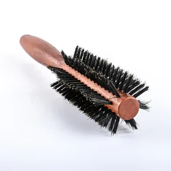 Luxe wood boar bristle brush natural boar bristle brush with design soft beauty salon tools