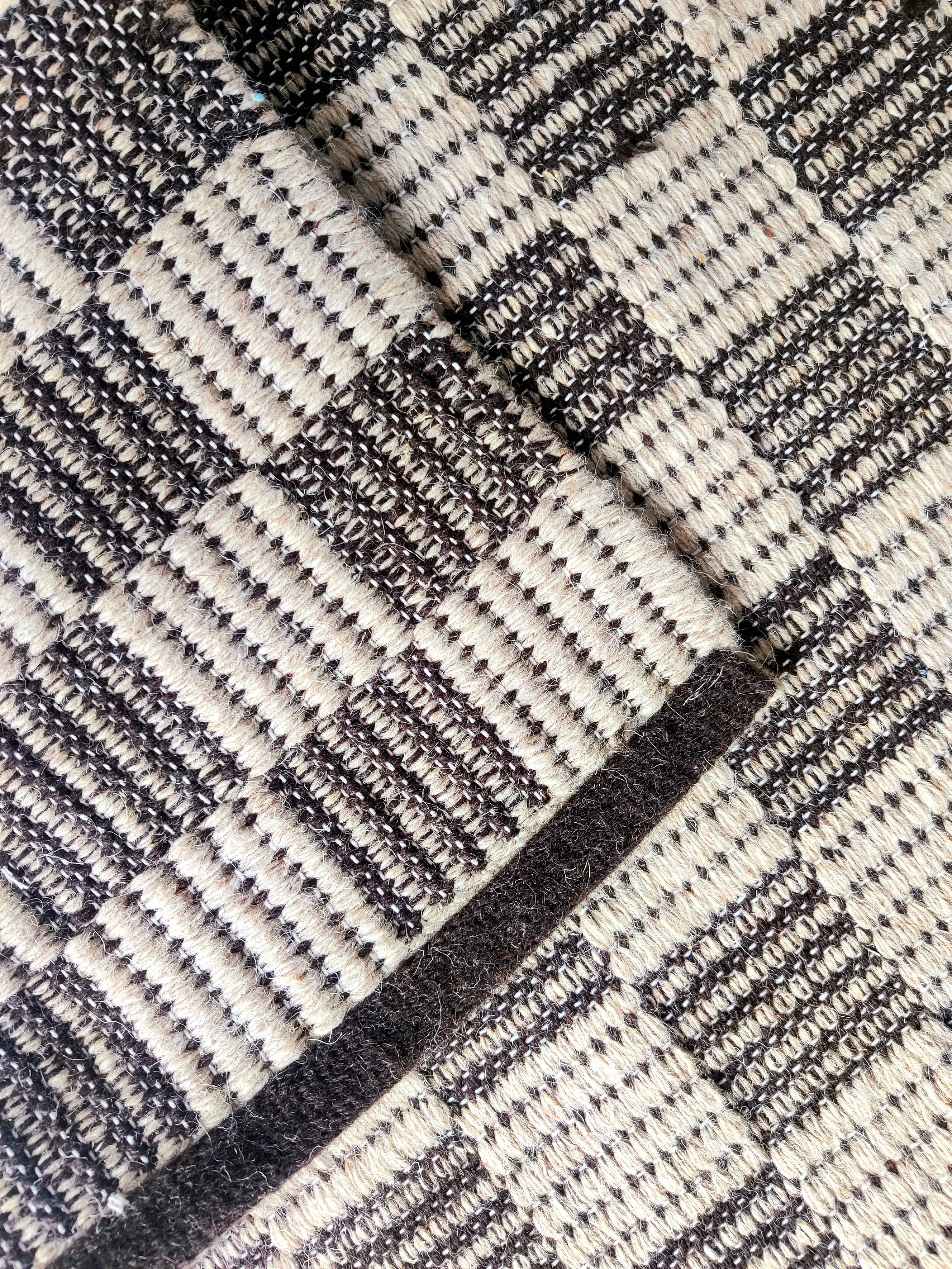 Custom checkboard carpets Handwoven Flat weave Rugs Cotton Wool Rugs for Adult Home Decorative Modern Floor rugs and Carpets