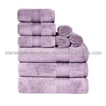 Cotton 100%  Luxury 70*140cm Soft Plush Large Size Grey Microfiber Bath Face Towel Sets for Home Hotel Salon Hair