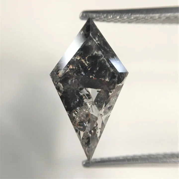 Natural Salt and Pepper 3 CT/4 CT/5 CT/6 CT  Loose Diamonds Kite Moissanite  Diamond from Original Source