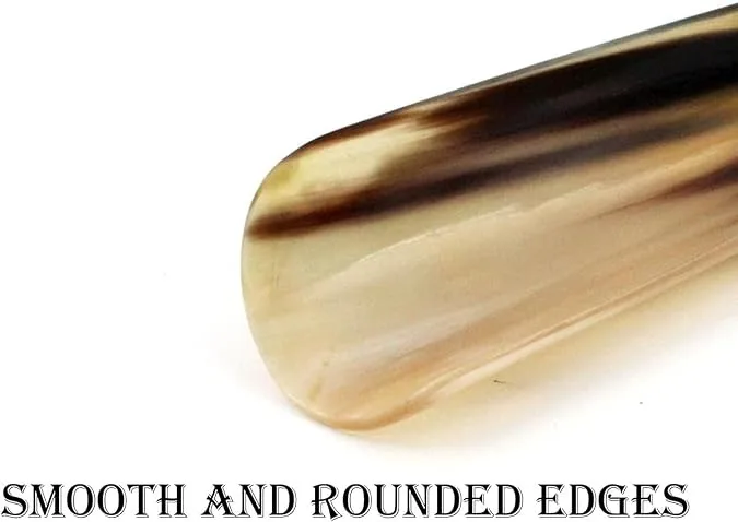 Handmade buffalo shoehorn Horn Shoehorn with Logo Horn Guasha Tool From India for leather holder with sale By Blue Moon Exports