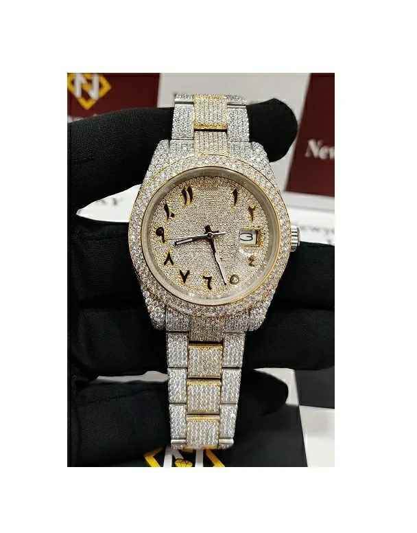 Wholesaler Price DEF Color VVS Moissanite Diamond Iced Out Watch Automatic Movement Mechanical Wrist Watches Pass Diamond Tester
