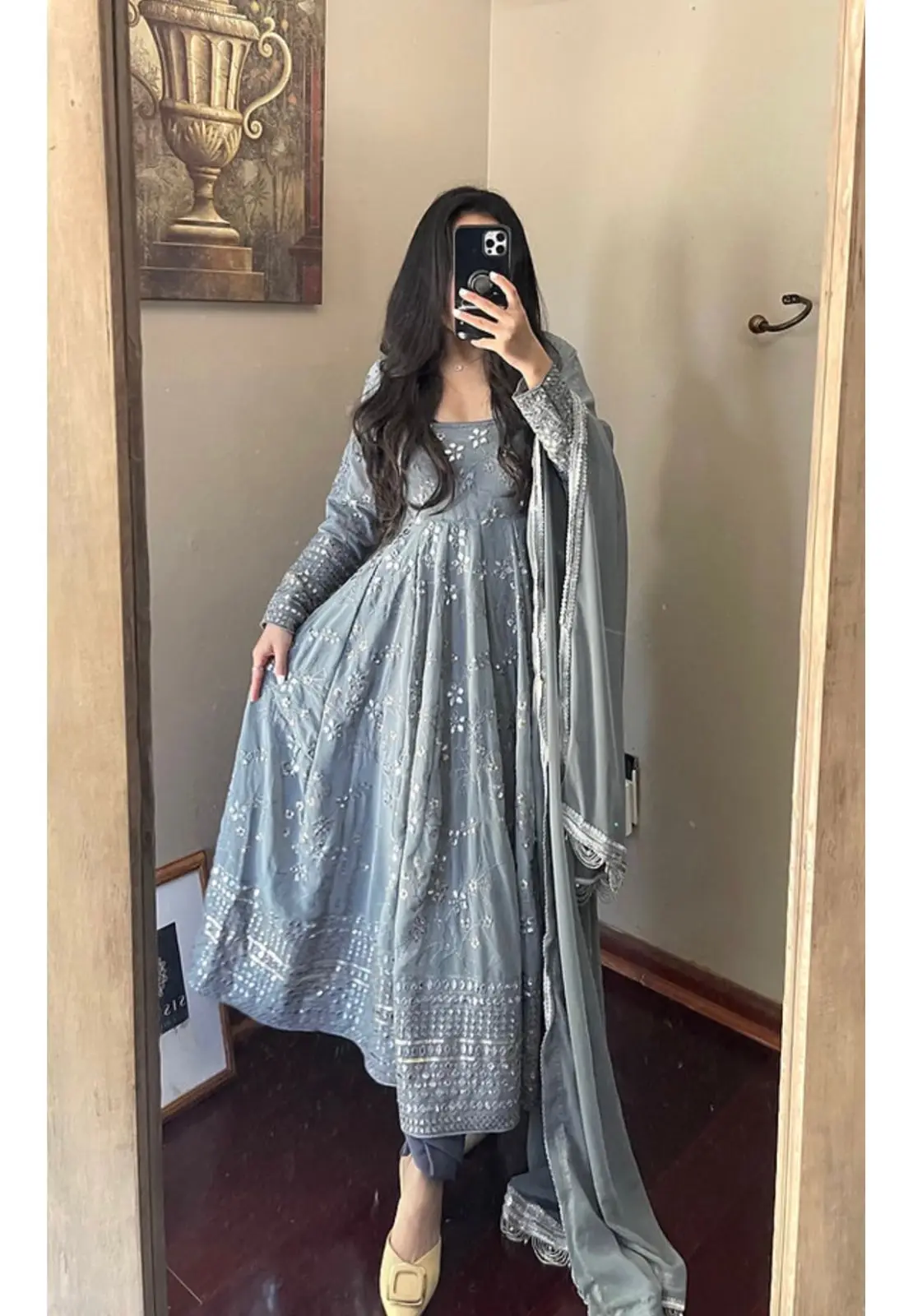 Best Quality Gown Style Indian Dress Heavy  Anarkali Salwar Kameez Long Anarkali Wedding Salwar Suits At Wholesale Price