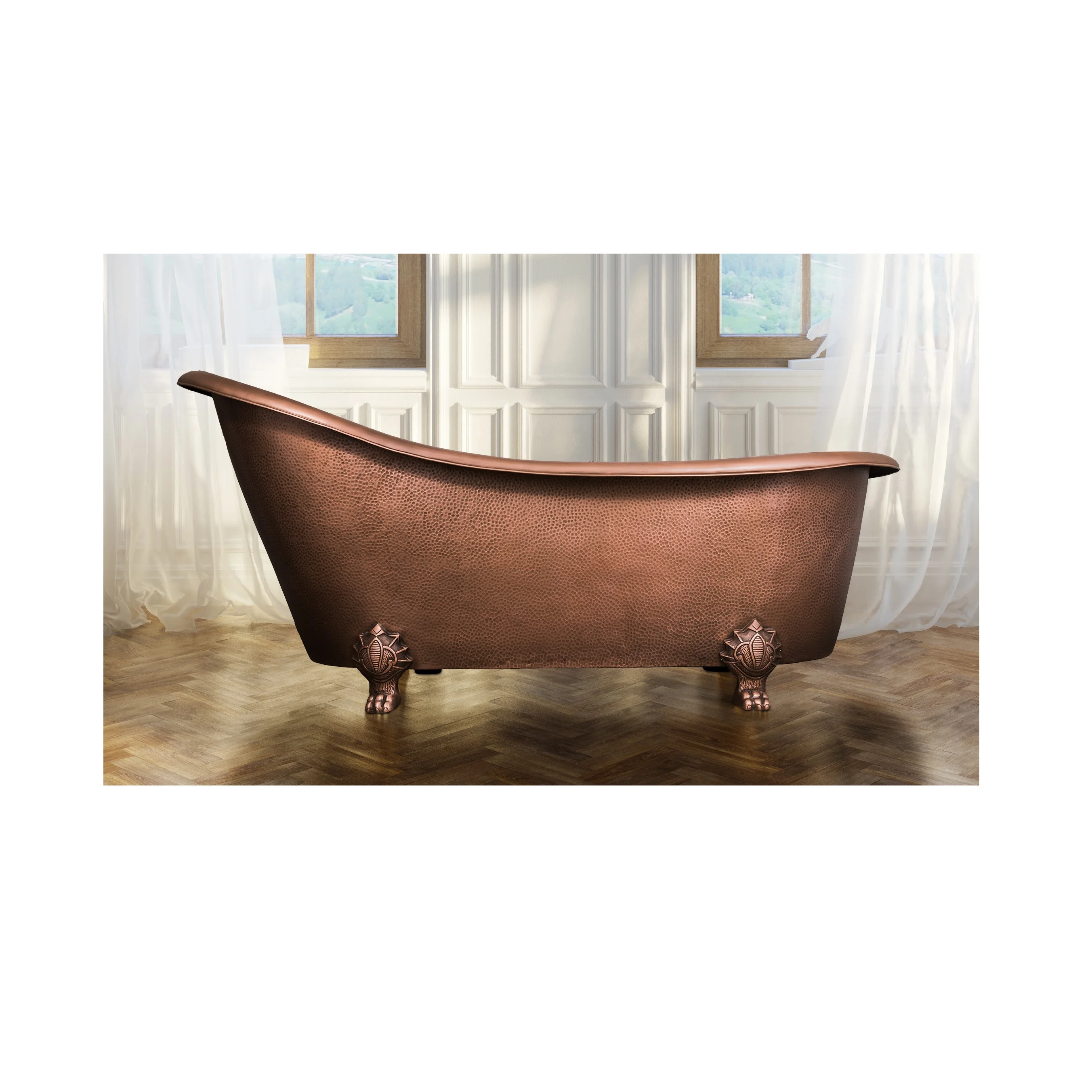 Top selling best look handmade freestanding bath tub made of copper bathtub freestanding royal bathroom wholesaler from India