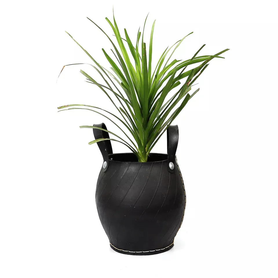 Wholesale Recycled Rubber Tire Baskets Growing Pots Customized Size Handmade Cheap Sustainable