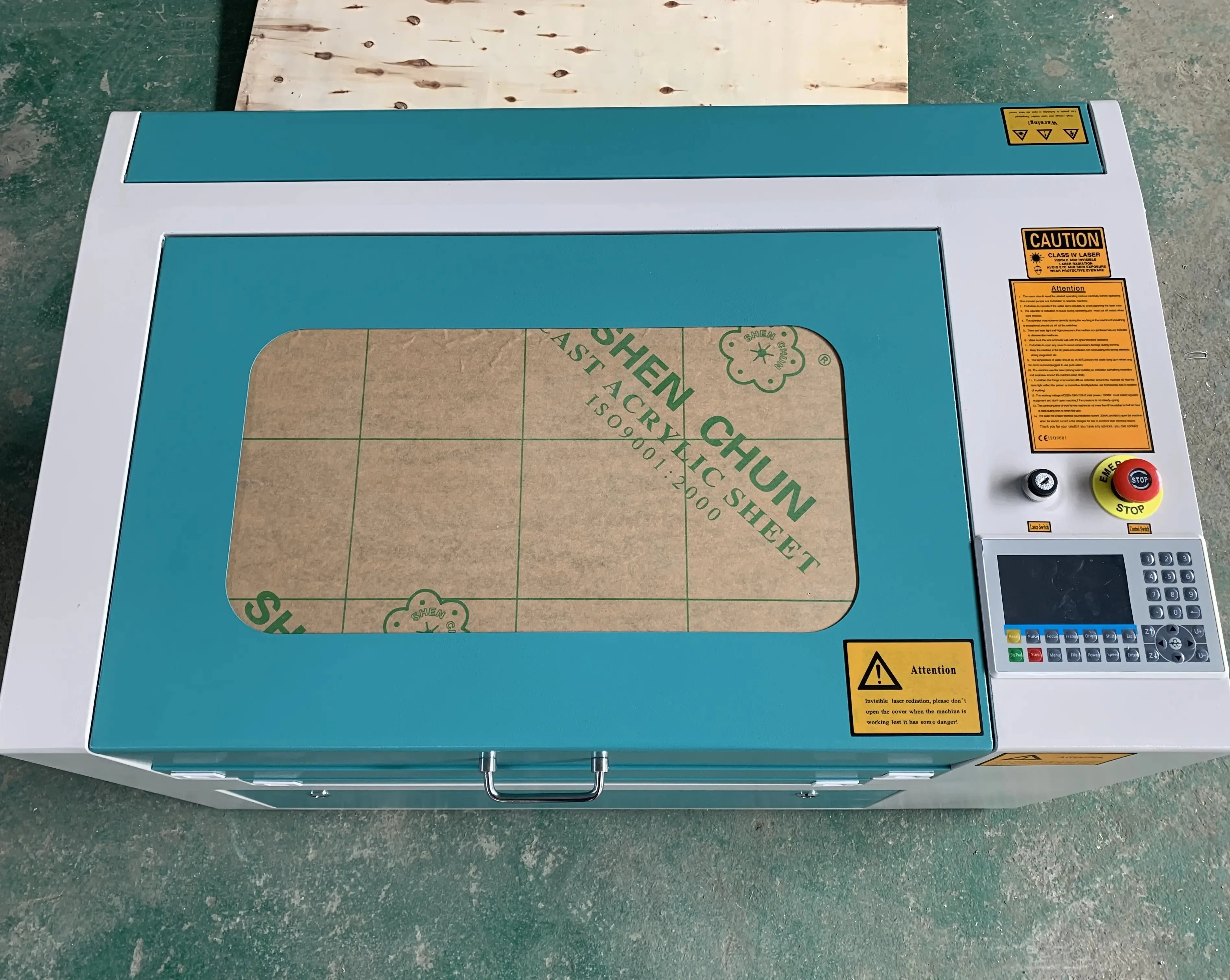 Wattsan 0503 50w phone case co2 small laser engraving machine 500*300mm stamp laser engraver cutter