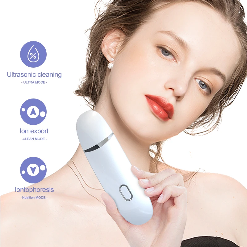 Electric Face Deep Skin Peeling Professional Sonic Facial Scrubbers Wireless Ultrasonic Skin Scrubber Face Spatula