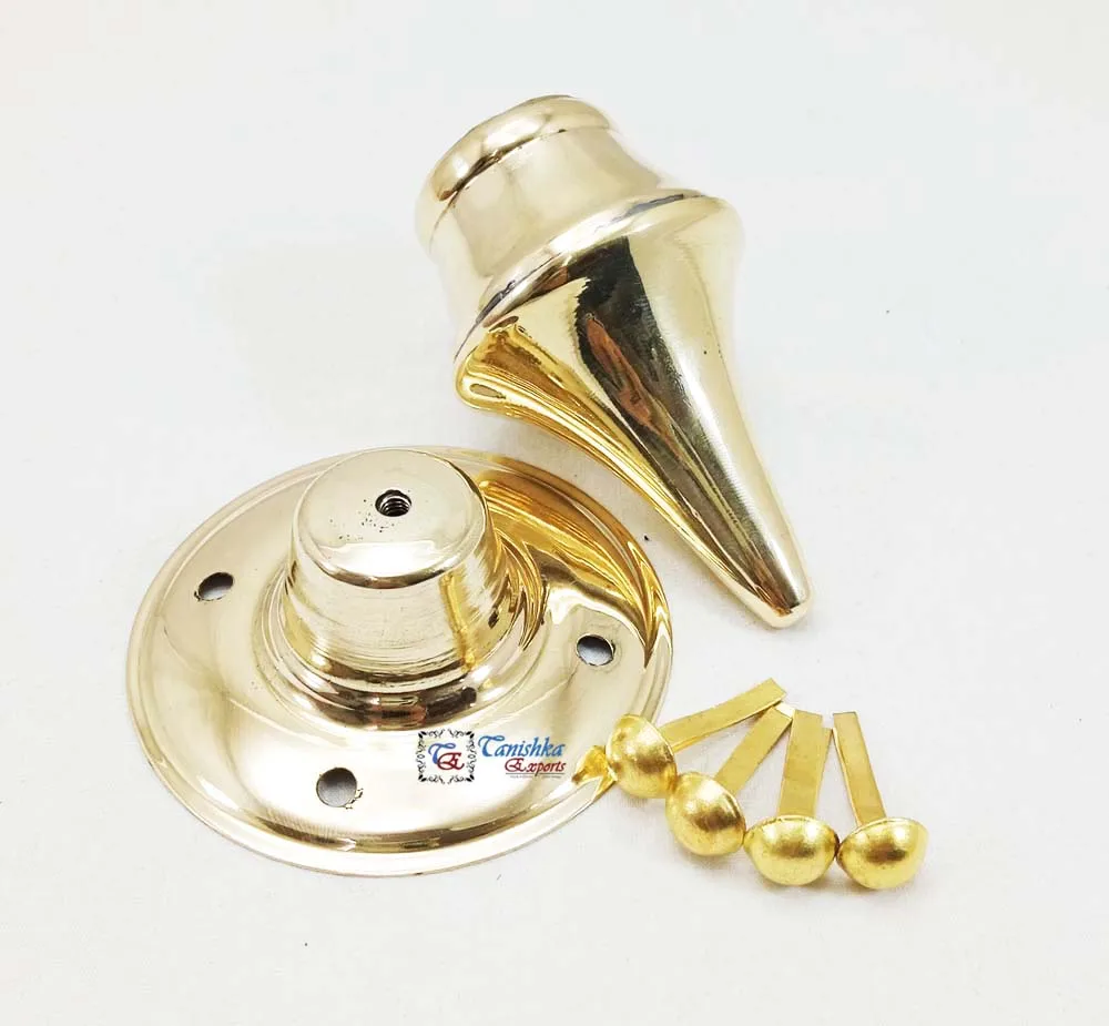 Helmet Holder with Four Rivets Collectible Pickelhaube Striped Spike Holder German Metal Craft Leather Helmet Spike Holder