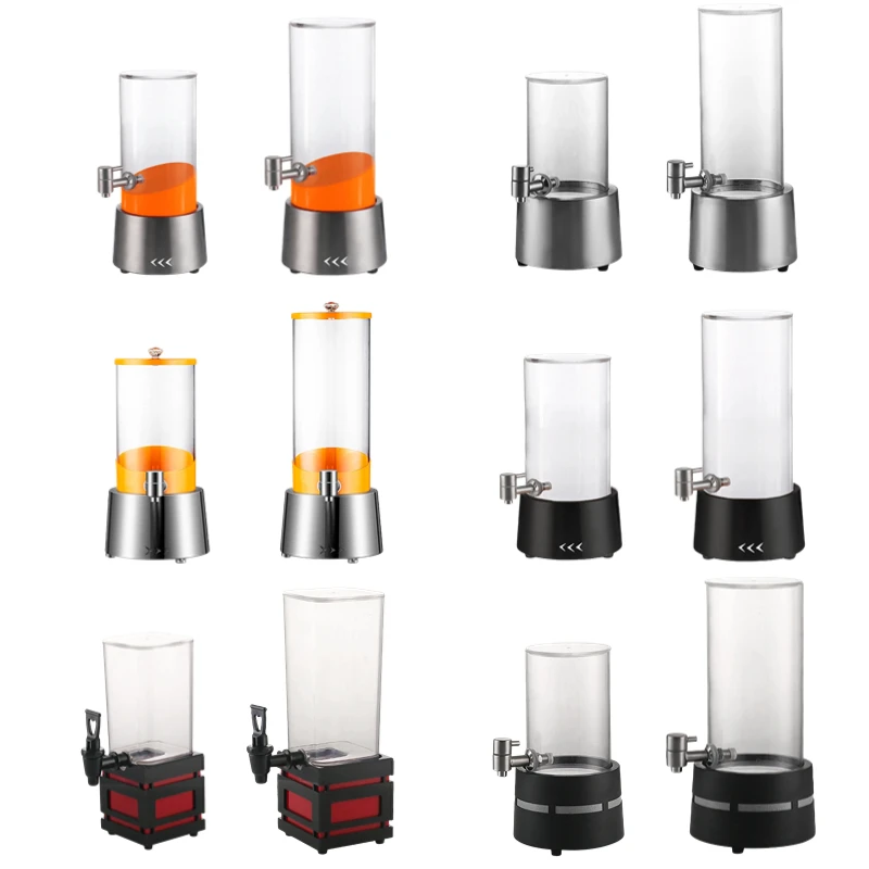 Premium 3 L Cold Draft Beer Tower Beverage Dispenser with LED colorful Lights and Detachable Faucet for Party Bar Home Wedding