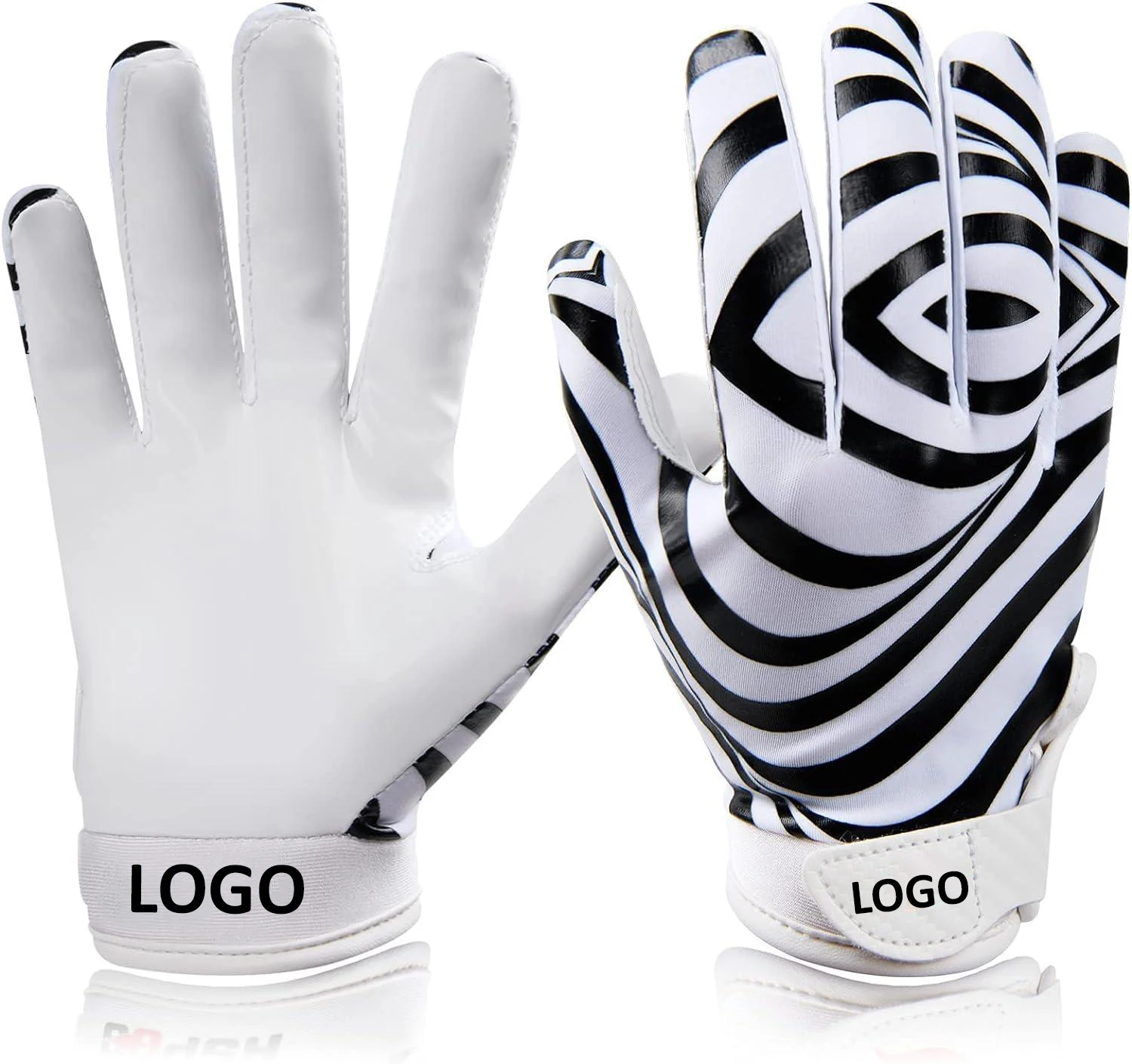 Popular Custom Pro Team Football Catching Gloves Personalized Grip Silicon Stick Rugby American Football Receiver Gloves