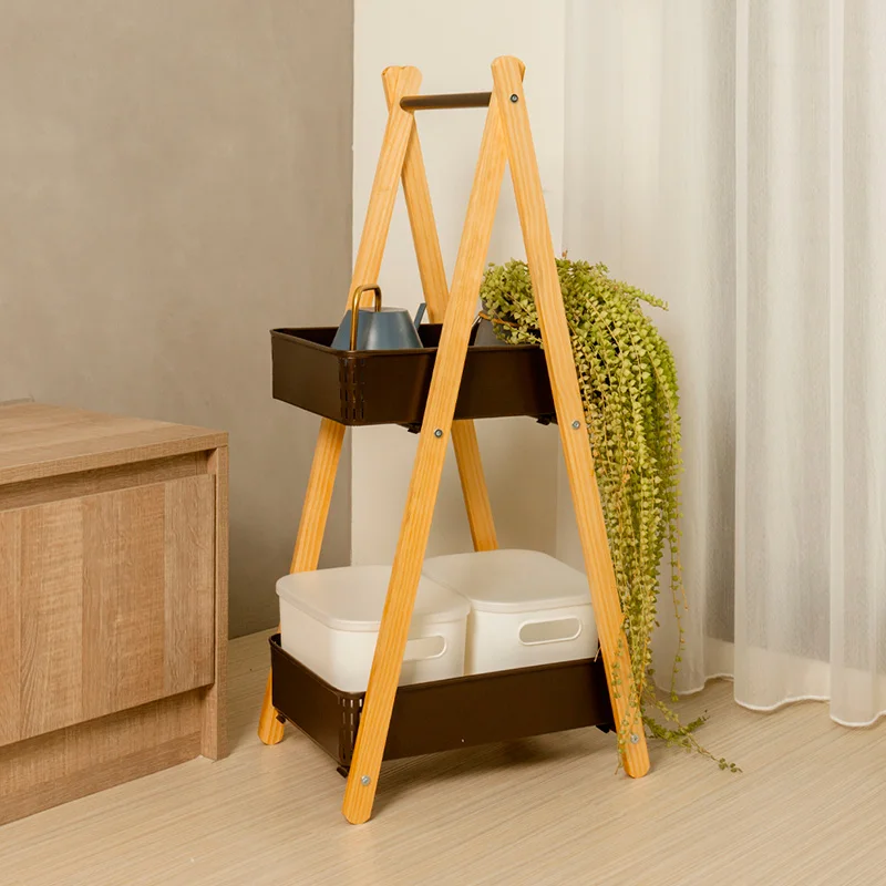 Home storage Best Shelf SALE Organizer Factory Home Storage Furniture Manufacturer Household DIY 2 Tier Rolling Storage Rack Kitchens Rustic