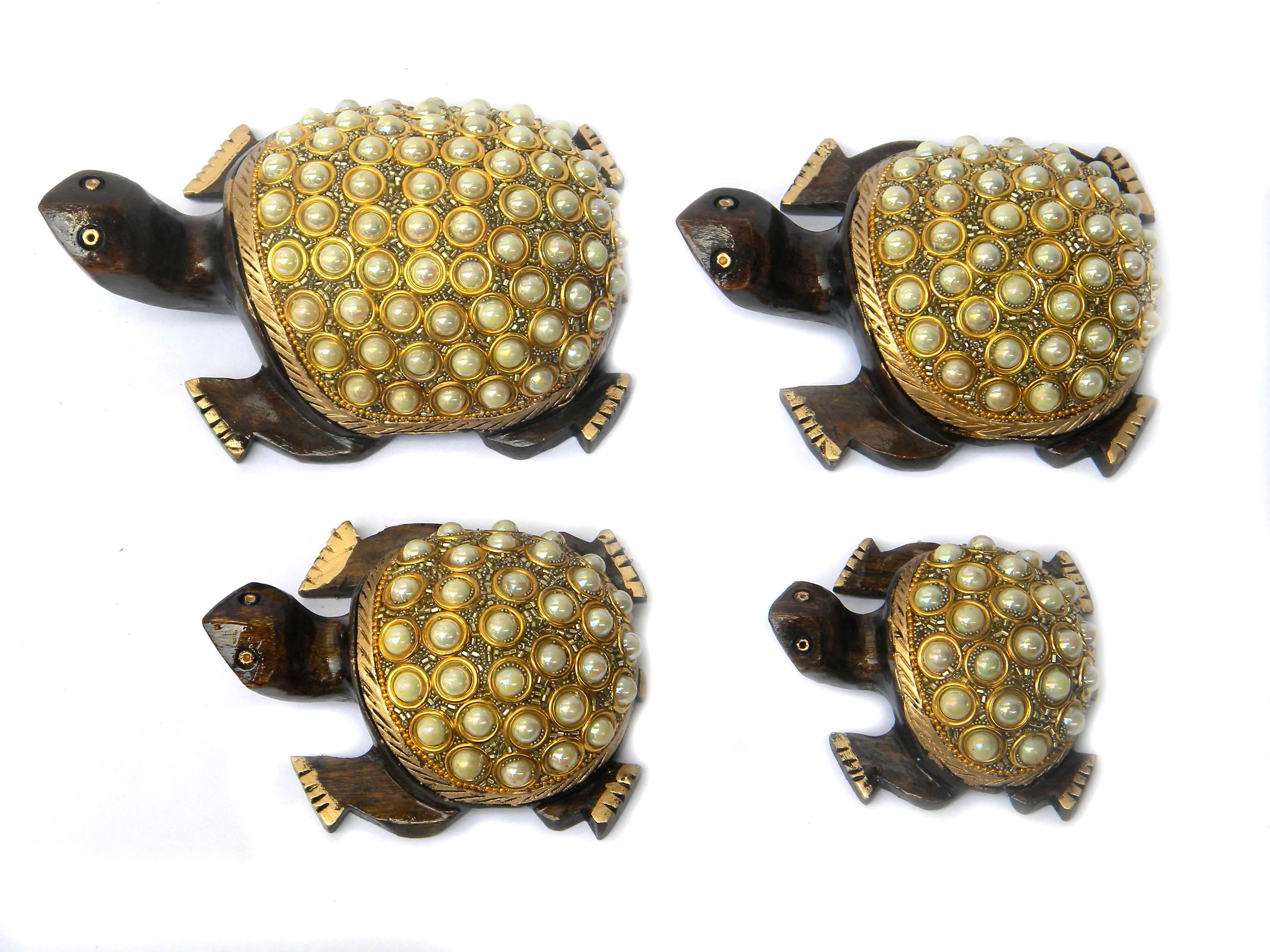 Indian Decorative Metal Aluminium Tortoise and Turtle Statues For Home Decoration Carving Design