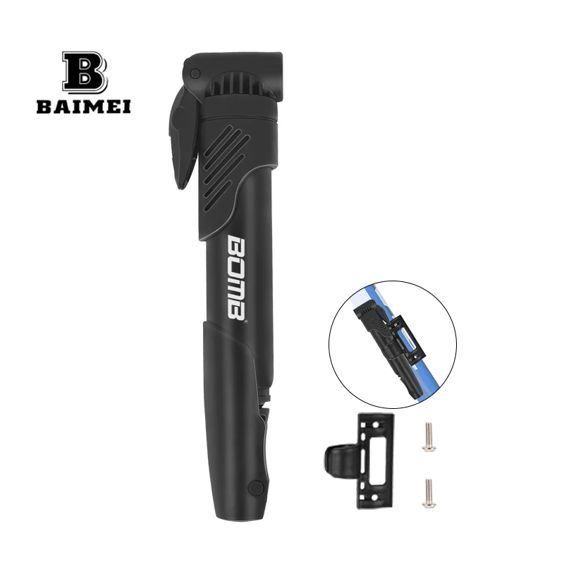BM Portable High Pressure Mini Hand Air Pump & Tire Inflator for Bicycle Tire Balls Bicycle Air Pump