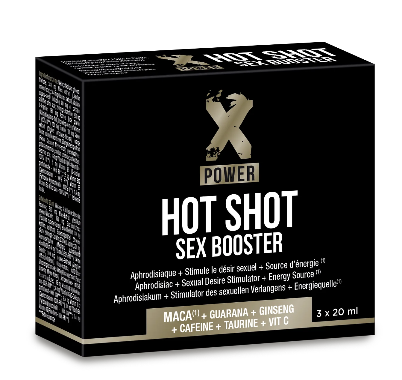 HOT SHOT SEX BOOSTER drink with plants and vitamins libido enhancer intense intimate moments