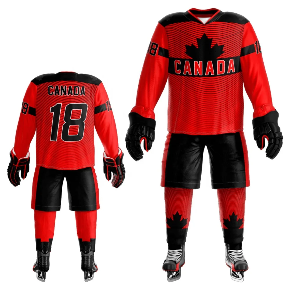 Customized Ice Hockey Uniform 100% High Quality Strong Stitched Team Hockey Uniforms For Men