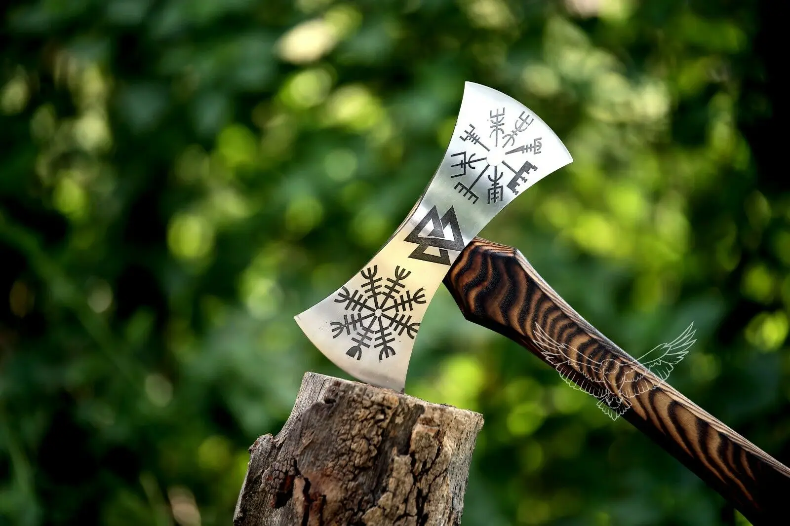 Wholesale Custom Handmade Viking Double Blade Axe, Hatchet Axe Household Firewood Chopping Outdoor Camping Survival Axe