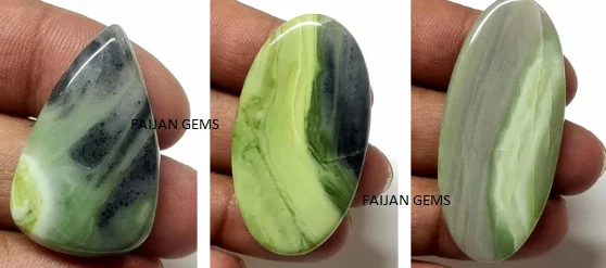 Serpentine Gemstone- Wholesale Lot Green Serpentine Cabochon Flat Back Bulk Serpentine Cabs lot for Making Jewelry Loose stone